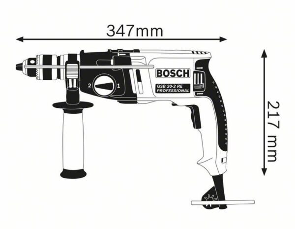 Bosch Percussion Drill 13mm 800W GSB 20-2 RE