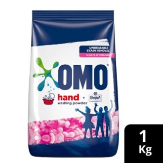 Omo Hand Washing Detergent Powder Extra Fresh 1kg Advanced Stain Removal, Outstanding Whiteness, Long-lasting Freshness 68736716 (Set of 3)