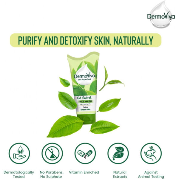 Dermoviva Face Wash Oil Control Green Tea 150ml