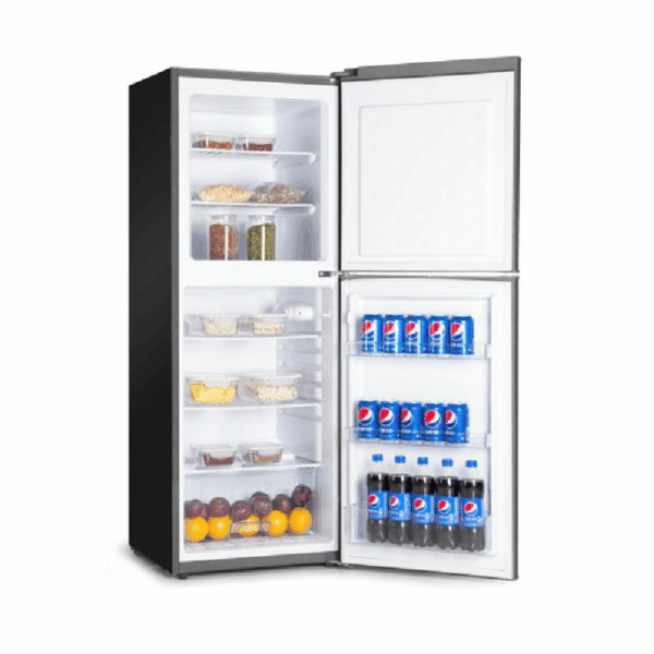 Von Refrigerator 195L Double Door, Top Freezer with Tropicalised Compressor, Inox VRT-196DRHX