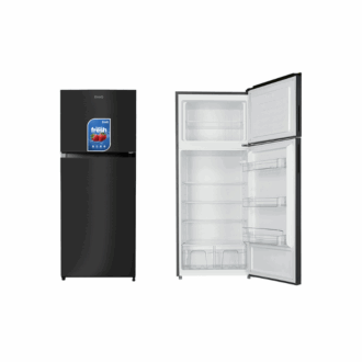 EvoQ Defrost Refrigerator 383L, VCM Steel Door with Recessed Handle, LED Light, Black ER-40DF