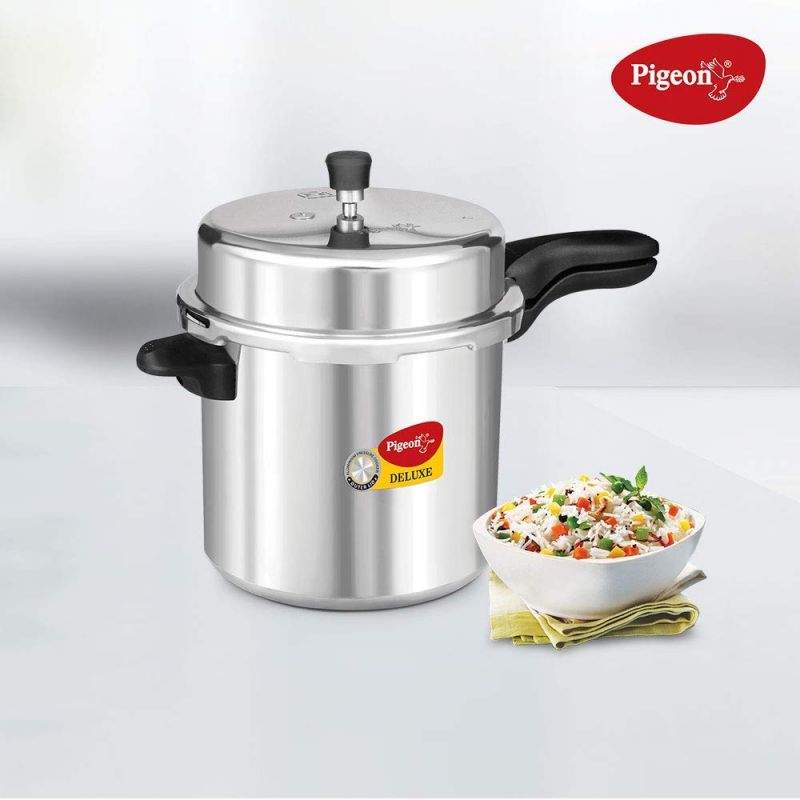 Pigeon Pressure Cooker 10L Deluxe Outer Lid Aluminium Sap 105 - Ergonomic Sturdy Handle Thermal Efficiency Special Alloy Safety Plug 9 Pigeon Pressure Cooker 10L Deluxe Outer Lid Aluminium Sap 105 - Ergonomic Sturdy Handle Thermal Efficiency Special Alloy Safety Plug