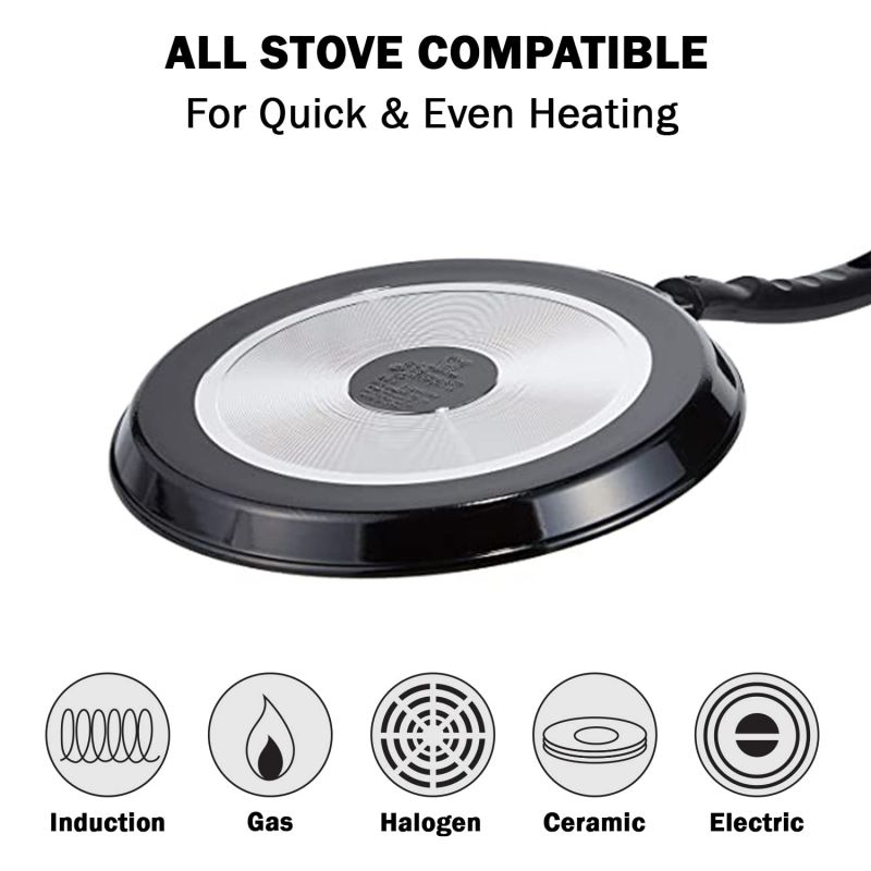 Pigeon Tawa 31Cm Nonstick Multi 310 Cool Touch Handle Sap 271 - 3 Layer Anti Peeling Food Safe Nonstick Coating Extra Thick Layer 3 Pigeon Tawa 31Cm Nonstick Multi 310 Cool Touch Handle Sap 271 - 3 Layer Anti Peeling Food Safe Nonstick Coating Extra Thick Layer