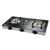 Nikai Gas Cooker 3 Burner Glass 7mm Tempered NG5093G Tempered Glass Auto Ignition System Blue Flame