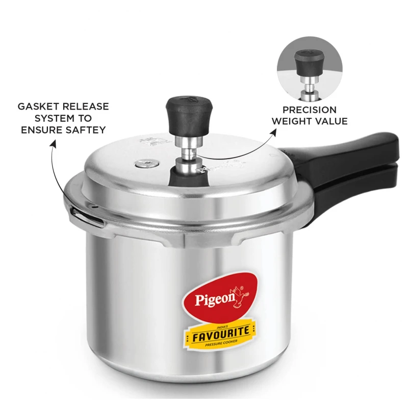Pigeon Pressure Cooker 3L Deluxe Outer Lid Aluminium Sap 102 - Ergonomic Sturdy Handle Thermal Efficiency Special Alloy Safety Plug 7 Pigeon Pressure Cooker 3L Deluxe Outer Lid Aluminium Sap 102 - Ergonomic Sturdy Handle Thermal Efficiency Special Alloy Safety Plug