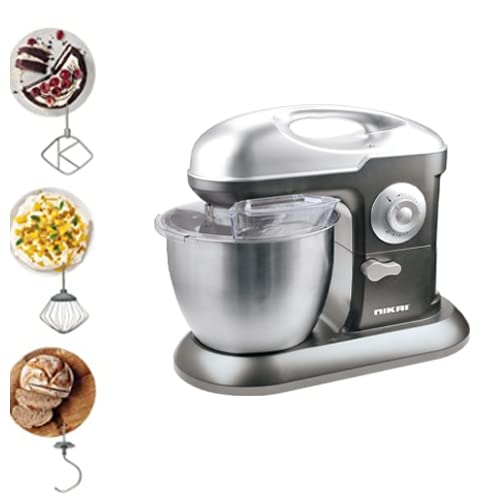 Nikai Kitchen Machine 6.5L Steel Bowl With Cover 1200W Nsm650A Stainless Steel Bowl With Cover Metal Gear 3 Blades Whisk, Dough Hook &Amp; Beater 10 Speed With Pulse 3 Nikai Kitchen Machine 6.5L Steel Bowl With Cover 1200W Nsm650A Stainless Steel Bowl With Cover Metal Gear 3 Blades Whisk, Dough Hook &Amp; Beater 10 Speed With Pulse