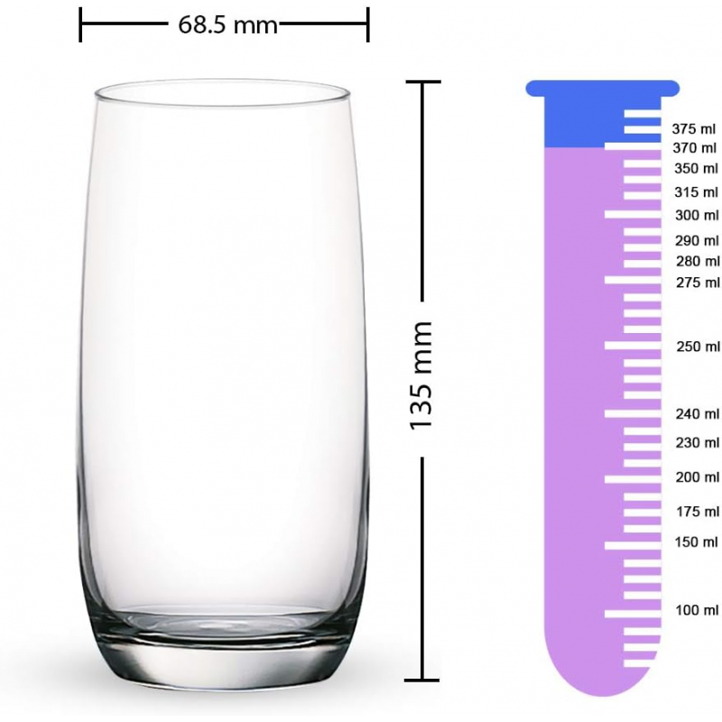 Ocean Glass 6Pcs Ivory Hi Ball 370Ml Drink Tumbler 3B1301306G0010 7 Ocean Glass 6Pcs Ivory Hi Ball 370Ml Drink Tumbler 3B1301306G0010
