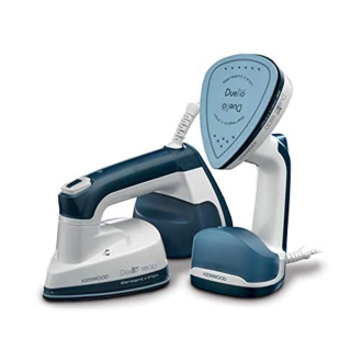 Kenwood Garment Steamer 180ml Tank 2 in 1 with Steam Iron 1000w Gsp40.000wb - Overheat Protection Grament Steamer With Steam Iron Rotary Plate Led Light