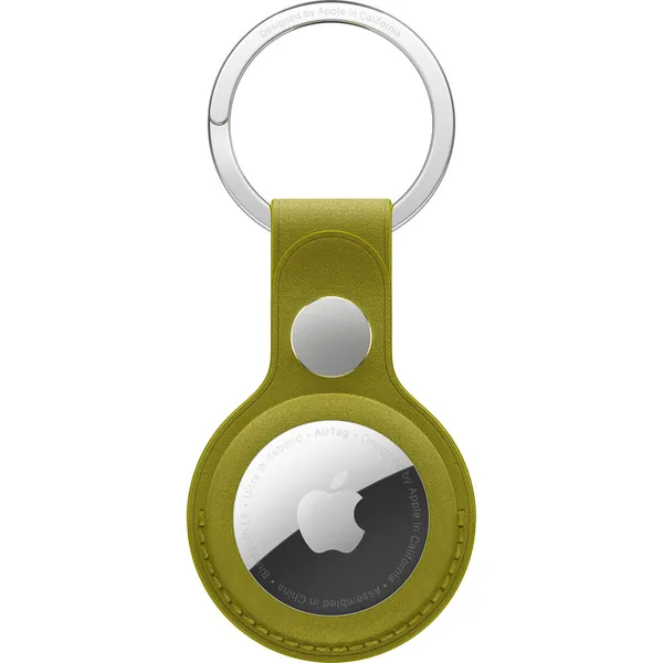 Apple Airtag Finewoven Key Ring Chartreuse 1 Apple Airtag Finewoven Key Ring Chartreuse