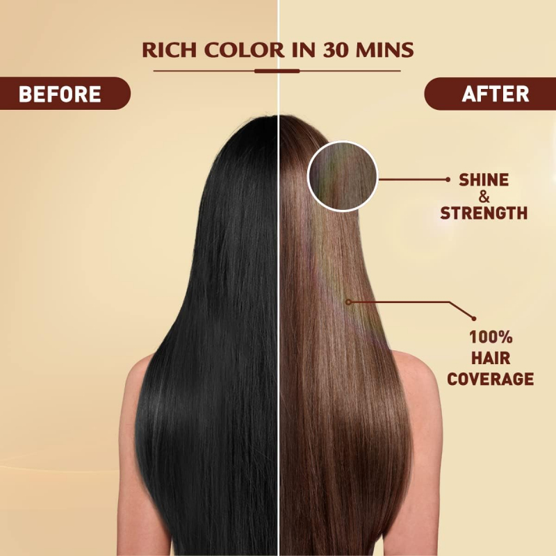 Vatika Oil Fusion Color Kit Nourishing Almond Oil, 100% Grey Coverage, Rich Colour Light Brown 5.0 3 Vatika Oil Fusion Color Kit Nourishing Almond Oil, 100% Grey Coverage, Rich Colour Light Brown 5.0 - Set Of 3 Pcs