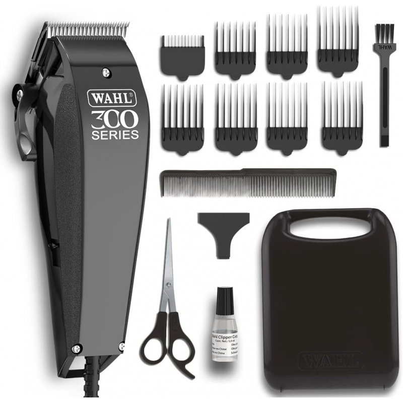 Wahl Corded Hair Clipper Kit Home Pro 300 Series With With 8 Combs, Cleaning Tools &Amp; Case Black 9247-1327 5 Wahl Corded Hair Clipper Kit Home Pro 300 Series With With 8 Combs, Cleaning Tools &Amp; Case Black 9247-1327