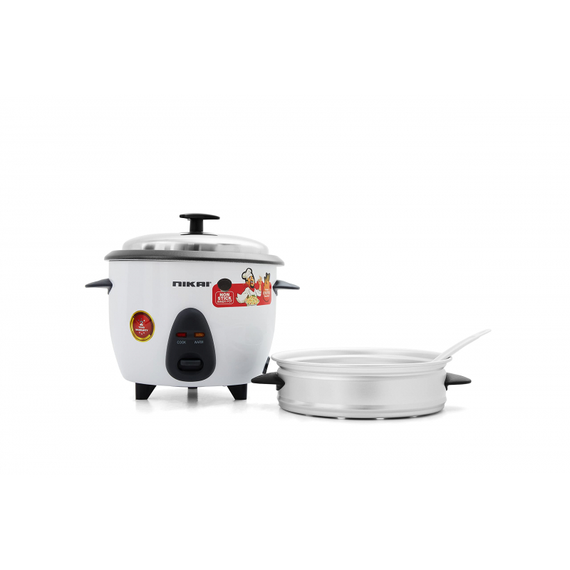 Nikai Rice Cooker 1L Keep Warm Function Teflon Coated Inner Pot 400W Nr701A Aluminum Steamer Detachable Power Cord Indicator Lights 6 Nikai Rice Cooker 1L Keep Warm Function Teflon Coated Inner Pot 400W Nr701A Aluminum Steamer Detachable Power Cord Indicator Lights