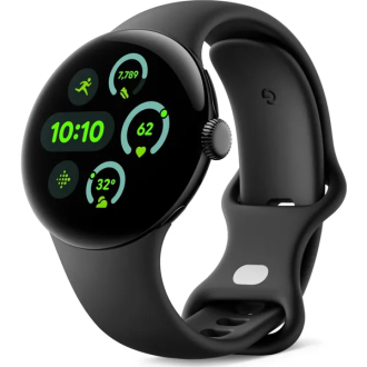Google Pixel Watch 3 Wi-Fi 41mm - Matte Black with Obsidian Active Band
