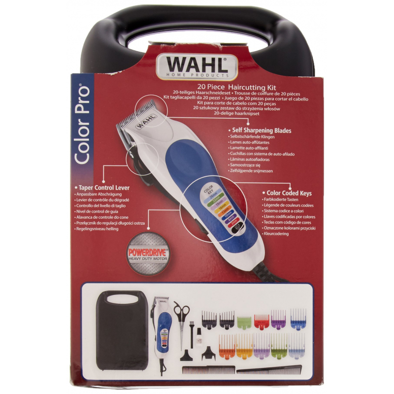 Wahl Corded Hair Clipper Color Pro Kit With 8 Color-Coded Attachment Combs &Amp; Precision Ground Blades 79400-627 5 Wahl Corded Hair Clipper Color Pro Kit With 8 Color-Coded Attachment Combs &Amp; Precision Ground Blades 79400-627