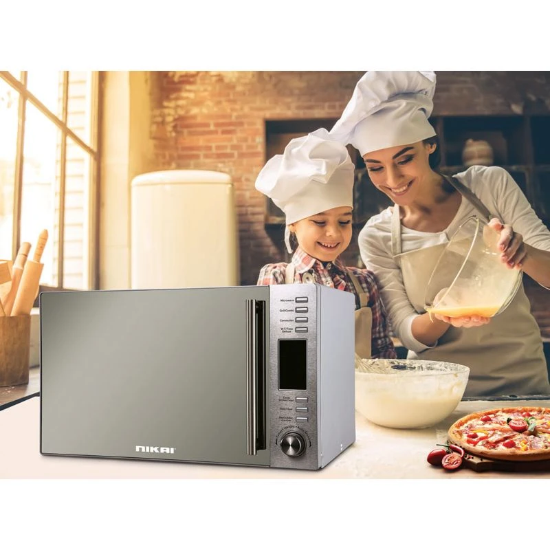 Nikai Microwave 30L Digital 5 Power Levels With Grill Function 1100W Nmo300Mdg Defrost By Timing And Weight Cooking End Signal Pull Handle Door Stainless Steel Panel 3 Nikai Microwave 30L Digital 5 Power Levels With Grill Function 1100W Nmo300Mdg Defrost By Timing And Weight Cooking End Signal Pull Handle Door Stainless Steel Panel