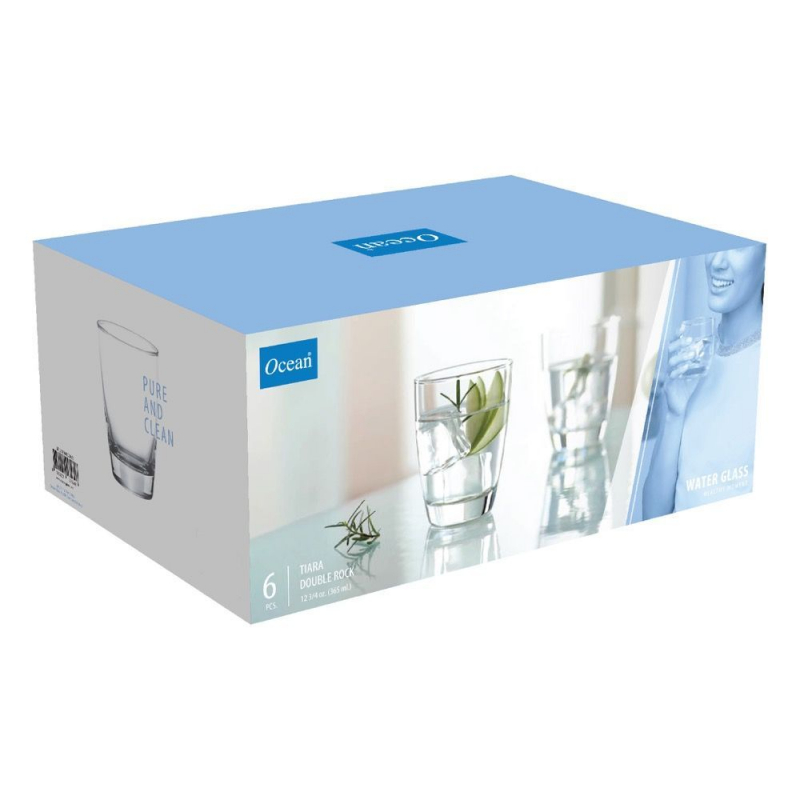 Ocean Glass 6Pcs Tiara Double Rock 365Ml Drink Tumbler 5B1201306G0000 4 Ocean Glass 6Pcs Tiara Double Rock 365Ml Drink Tumbler 5B1201306G0000