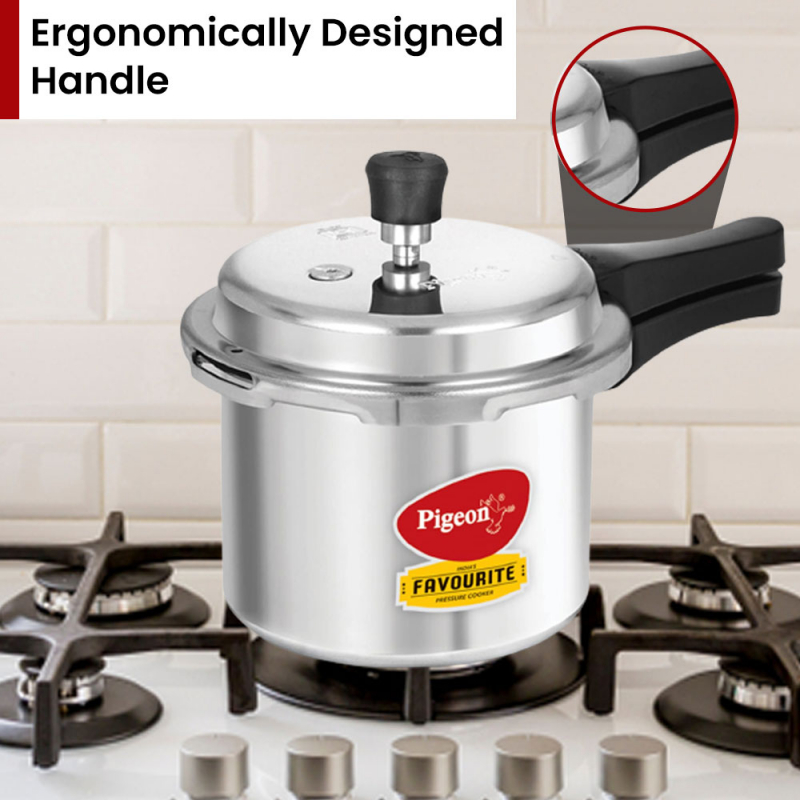 Pigeon Pressure Cooker 7.5L Deluxe Outer Lid Aluminium Sap 104 - Ergonomic Sturdy Handle Thermal Efficiency Special Alloy Safety Plug 11 Pigeon Pressure Cooker 7.5L Deluxe Outer Lid Aluminium Sap 104 - Ergonomic Sturdy Handle Thermal Efficiency Special Alloy Safety Plug