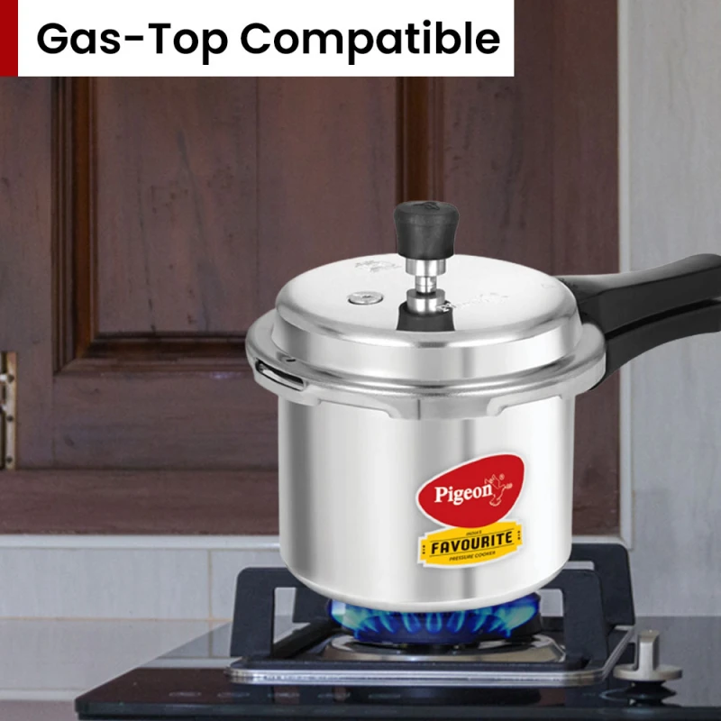 Pigeon Pressure Cooker 3L Deluxe Outer Lid Aluminium Sap 102 - Ergonomic Sturdy Handle Thermal Efficiency Special Alloy Safety Plug 13 Pigeon Pressure Cooker 3L Deluxe Outer Lid Aluminium Sap 102 - Ergonomic Sturdy Handle Thermal Efficiency Special Alloy Safety Plug