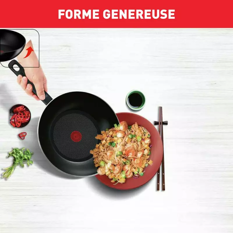 Tefal Super Cook Wokpan 28Cm Non Electric B4591684 Aluminium Material Heat Indicator Thermo Signal Powerglide Coating 7 Tefal Super Cook Wokpan 28Cm Non Electric B4591684 Aluminium Material Heat Indicator Thermo Signal Powerglide Coating