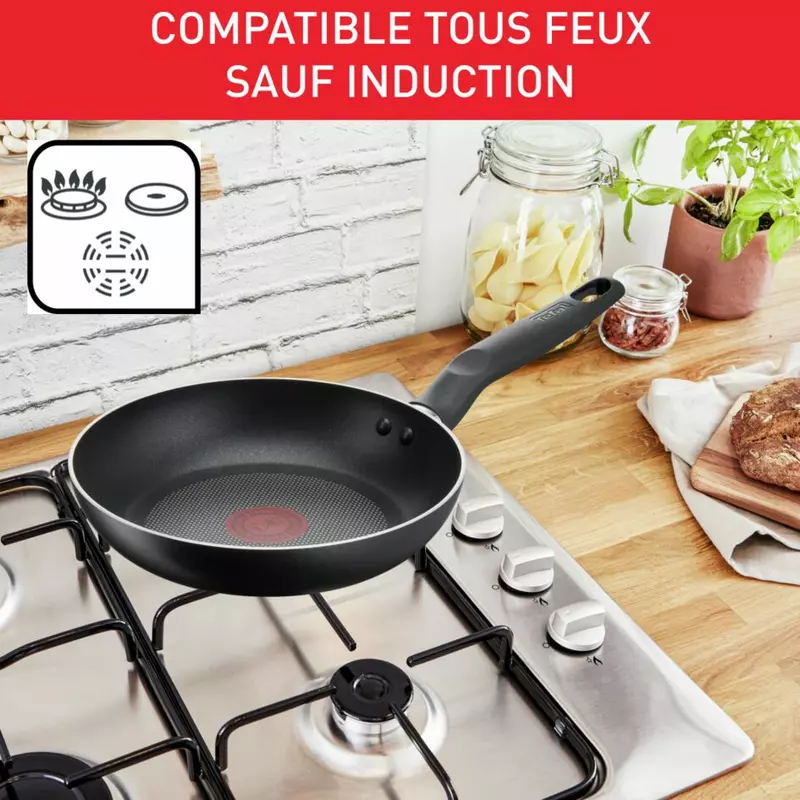 Tefal Super Cook Frypan 28Cm Non Electric B4590684 Aluminium Material Heat Indicator Thermo Signal Powerglide Coating 8 Tefal Super Cook Frypan 28Cm Non Electric B4590684 Aluminium Material Heat Indicator Thermo Signal Powerglide Coating