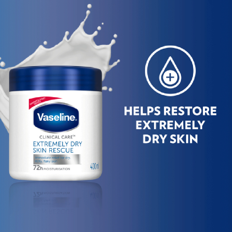 Vaseline Moisturizing Body Cream Extremely Dry Skin Rescue 400Ml 5 Vaseline Moisturizing Body Cream Extremely Dry Skin Rescue 400Ml - Set Of 3 Pcs