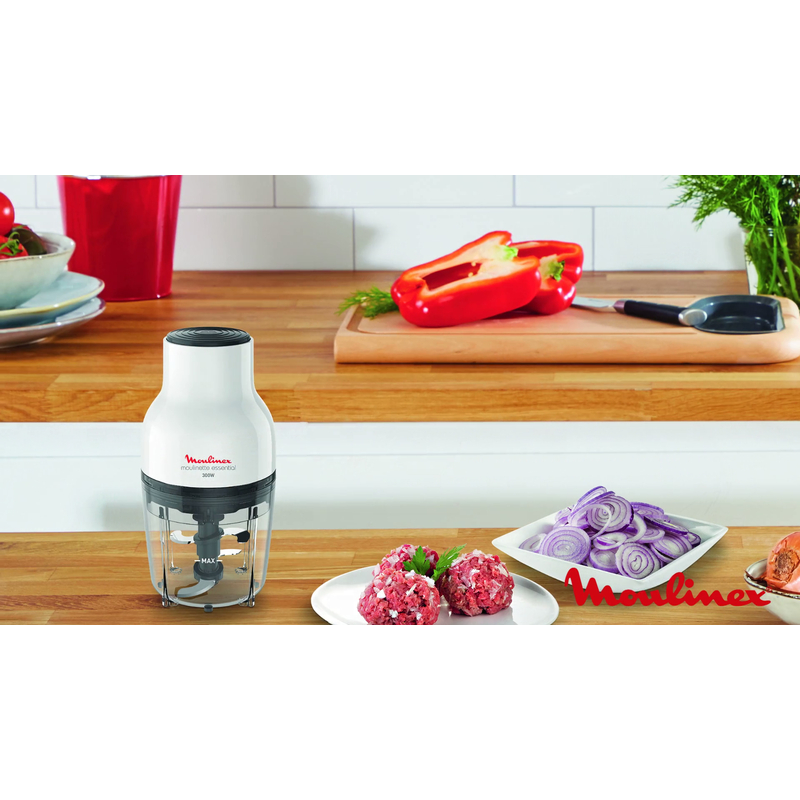 Moulinex Moulinette Essential Chopper 300W, 400Ml Bowl With 4 Blades For Effortless Mincing, Chopping And Mixing Dj520127 7 Moulinex Moulinette Essential Chopper 300W, 400Ml Bowl With 4 Blades For Effortless Mincing, Chopping And Mixing Dj520127