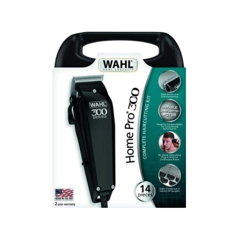 Wahl Corded Hair Clipper Kit Home Pro 300 Series With With 8 Combs, Cleaning Tools &Amp; Case Black 9247-1327 4 Wahl Corded Hair Clipper Kit Home Pro 300 Series With With 8 Combs, Cleaning Tools &Amp; Case Black 9247-1327