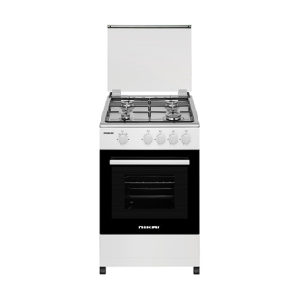 Nikai Oven Cooking Range 4 Grill Option Burner Single Glass Ovens Door 50x50cm U2110N5 Glass Lid Pan Support Gas Pool Burners 5 Knobs With Full Safety