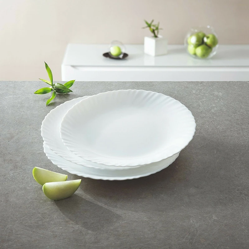 Luminarc Feston White Dinner Plate 27Cm 6Pcs P3978 2 Luminarc Feston White Dinner Plate 27Cm 6Pcs P3978