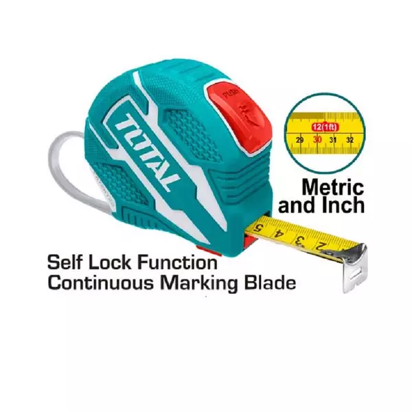 Total Steel Measuring Tape 3M X 16Mm Metric &Amp; Inch Tmt126231 1 Total Steel Measuring Tape 3M X 16Mm Metric &Amp; Inch Tmt126231