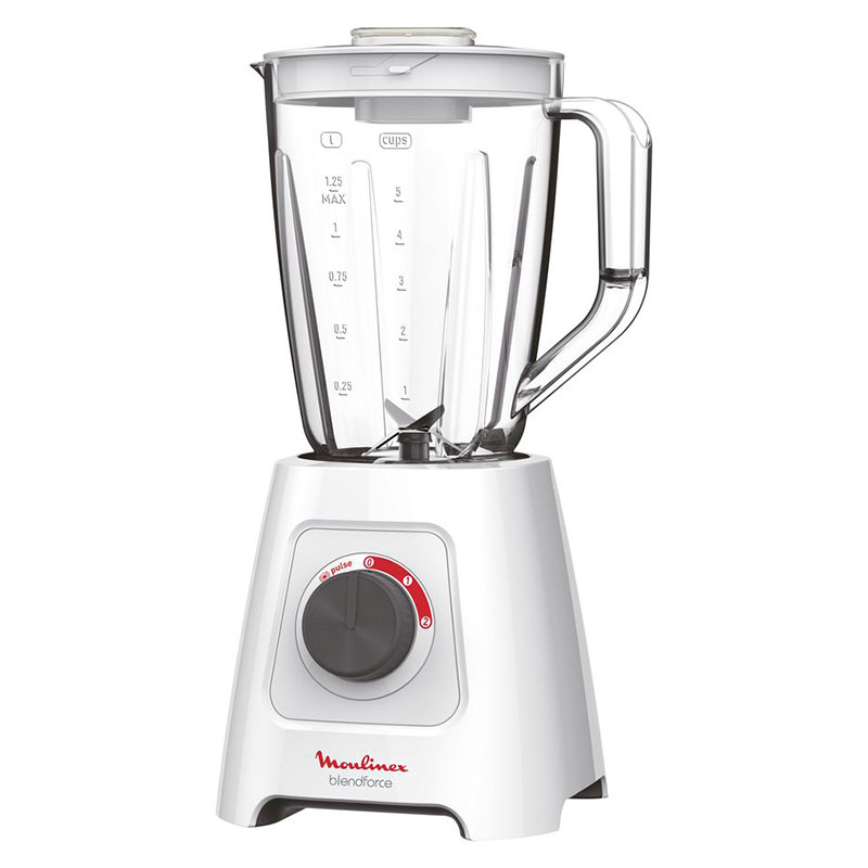 Moulinex Blender 2L Plastic Jug With Mini Chopper Blend Force 600W Lm422127 - 2 Plastic Jars Removable Blades Smart Lock Technology 2 Speeds With Pulse 2 Moulinex Blender 2L Plastic Jug With Mini Chopper Blend Force 600W Lm422127 - 2 Plastic Jars Removable Blades Smart Lock Technology 2 Speeds With Pulse
