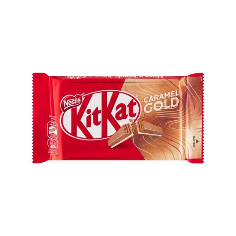 Nestle Kitkat 4 Finger Caramel Gold Chocolate Bar 41.5G Nkkg4F (Pack Of 48Pcs) 1 Nestle Kitkat 4 Finger Caramel Gold Chocolate Bar 41.5G Nkkg4F (Pack Of 48Pcs)