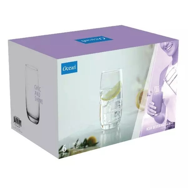 Ocean Glass 6Pcs Ivory Hi Ball 370Ml Drink Tumbler 3B1301306G0010 10 Ocean Glass 6Pcs Ivory Hi Ball 370Ml Drink Tumbler 3B1301306G0010