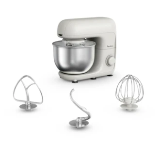 Moulinex Kitchen Machine 800W, 4.8L Stainless Steel Bowl, Multi-Speed Settings, Durable Build  Model QA160127