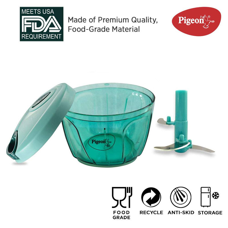 Pigeon Handy Chopper 4 In 1 Fruit And Vegetables 3 Blades 650Ml Sturdy 3-Blade Design 14298-M 2 Pigeon Handy Chopper 4 In 1 Fruit And Vegetables 3 Blades 650Ml Sturdy 3-Blade Design 14298-M