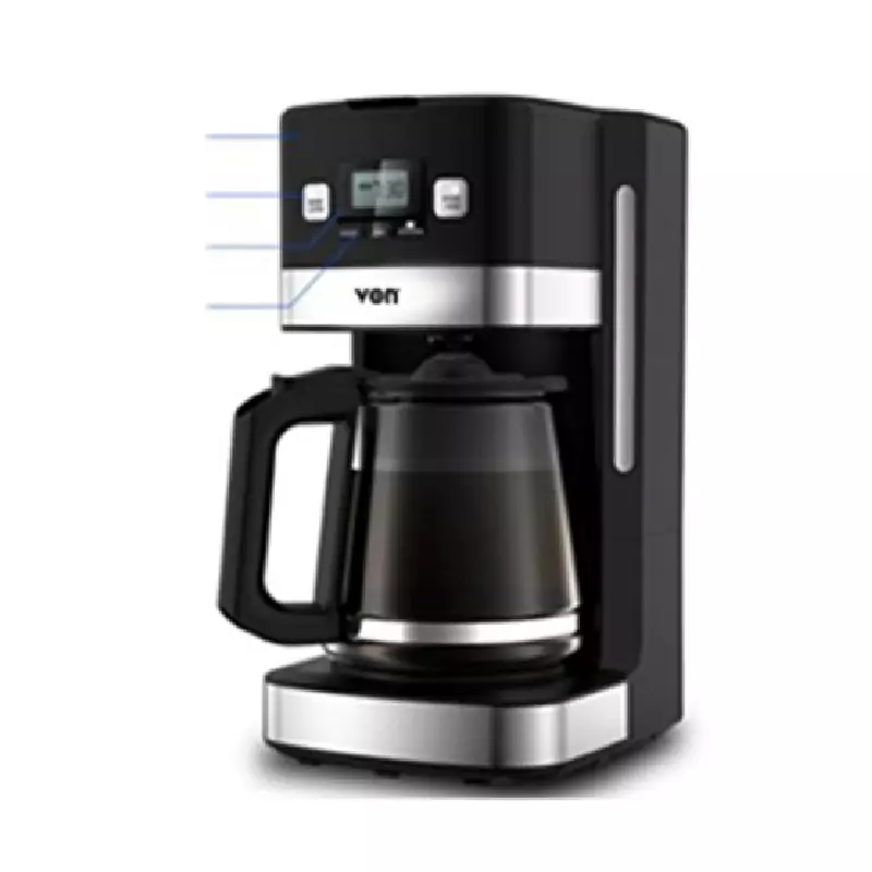 Von Drip Coffee Maker With Digital Control Panel, 1.8L Glass Jar Black Vcmd-901Dk 1 Von Drip Coffee Maker With Digital Control Panel, 1.8L Glass Jar Black Vcmd-901Dk