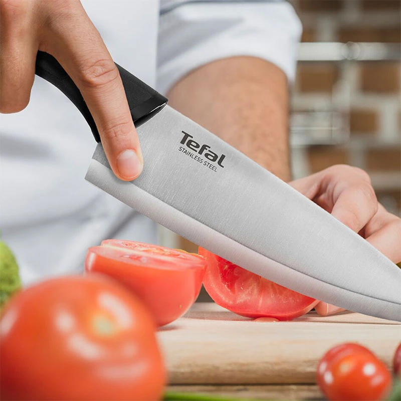 Tefal Comfort Chef Knife 20Cm Ideal For Slicing &Amp; Chopping All Types Of Food High Performance Stainless Steel K2213704 5 Tefal Comfort Chef Knife 20Cm Ideal For Slicing &Amp; Chopping All Types Of Food High Performance Stainless Steel K2213704