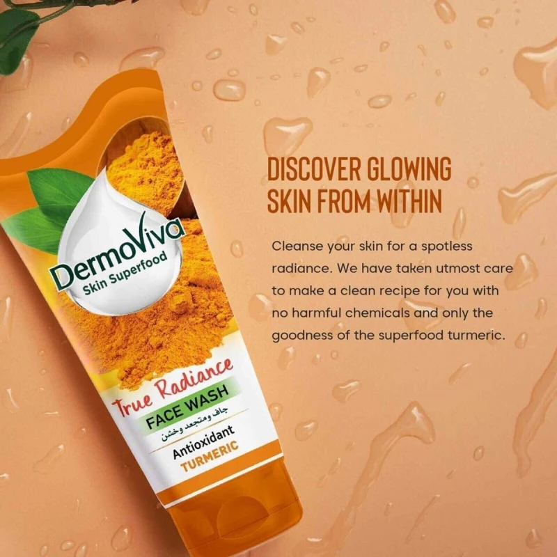 Dermoviva Face Wash True Radiance Turmeric 150Ml 2 Dermoviva Face Wash True Radiance Turmeric 150Ml - Set Of 3 Pcs