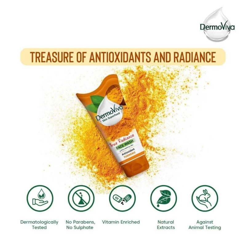 Dermoviva Face Wash True Radiance Turmeric 150Ml 5 Dermoviva Face Wash True Radiance Turmeric 150Ml - Set Of 3 Pcs
