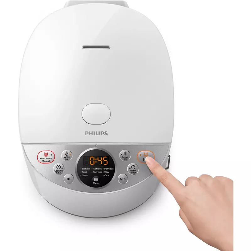 Philips Rice Cooker 1.8L 790W, Smaryt Fuzzy Logic 3D Heating, 10 Food Menus, 2.0-Mm Pot Extra-Thick Non-Stick Easy To Clean, 12-Hour Preset Timer, 480Hrs Automatic Keep Warm Function, 8 Prefix Programs Hd4515/55 3 Philips Rice Cooker 1.8L 790W, Smaryt Fuzzy Logic 3D Heating, 10 Food Menus, 2.0-Mm Pot Extra-Thick Non-Stick Easy To Clean, 12-Hour Preset Timer, 480Hrs Automatic Keep Warm Function, 8 Prefix Programs Hd4515/55
