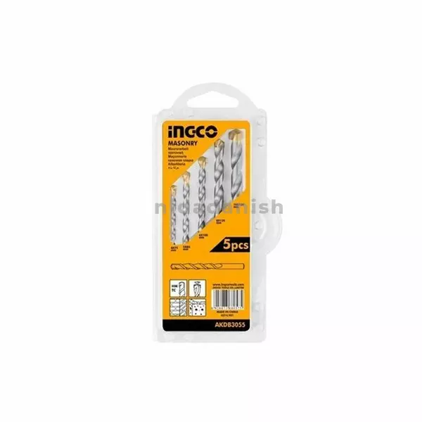 Ingco Masonry Drill Bits Set 5Pcs Akdb3055 1 Ingco Masonry Drill Bits Set 5Pcs Akdb3055