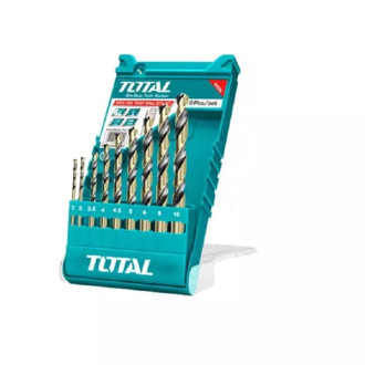 Total Drill Bit Set HSS Twisted Pack of 9 TACSD0095