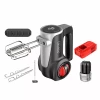 Decakila Hand Mixer Cordless 7 Speed with Eject Function 125w Kemx023b 2 whisks and 2 beater hooks led display with self stand design for storage convenience