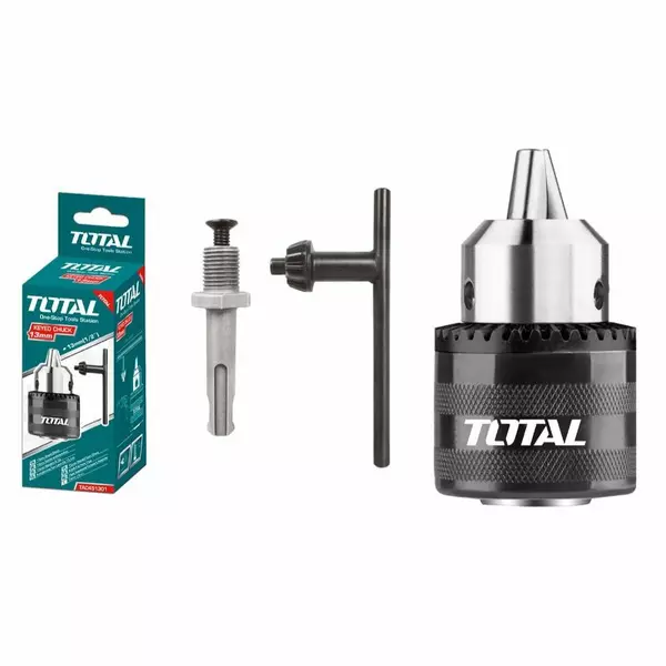 Total Drill Chuck With Key &Amp; Sds Adaptor 13Mm Tac451301.1 1 Total Drill Chuck With Key &Amp; Sds Adaptor 13Mm Tac451301.1