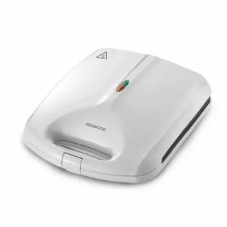 Kenwood Sandwich Toaster 4 Slice Nonstick 1200w Smp50.000wh - Nonstick Grill Plates Cool Touch Handle Unique Squared Design Light Indicator