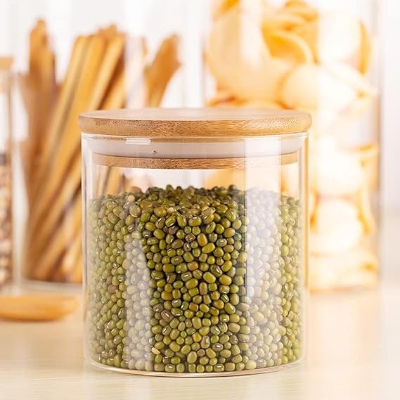 Generic Glass Jar Round With Wooden Lid 10X10Cm – Elegant Storage Container For Kitchen &Amp; Home R1010(1-8) 4 Generic Glass Jar Round With Wooden Lid 10X10Cm – Elegant Storage Container For Kitchen &Amp; Home R1010(1-8)