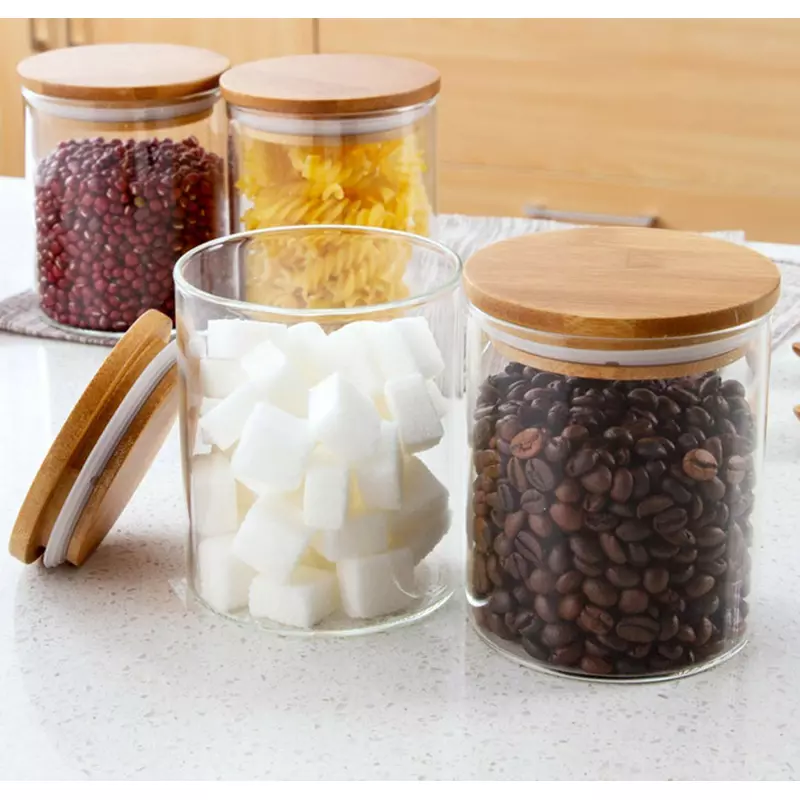 Generic Glass Jar Round With Wooden Lid 10X10Cm – Elegant Storage Container For Kitchen &Amp; Home R1010(1-8) 7 Generic Glass Jar Round With Wooden Lid 10X10Cm – Elegant Storage Container For Kitchen &Amp; Home R1010(1-8)