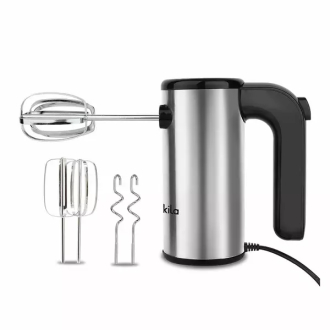 Decakila Hand Mixer 5 Speed with Eject Function 200w Kemx009m stainless steel beaters and hooks with storage for egg beaters with speed control