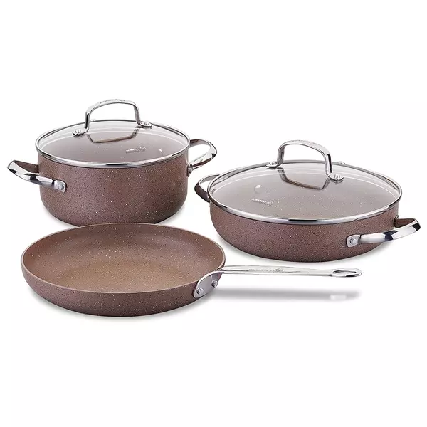 Korkmaz Browni 5Pcs Cookware Set A2899 1 Korkmaz Browni 5Pcs Cookware Set A2899