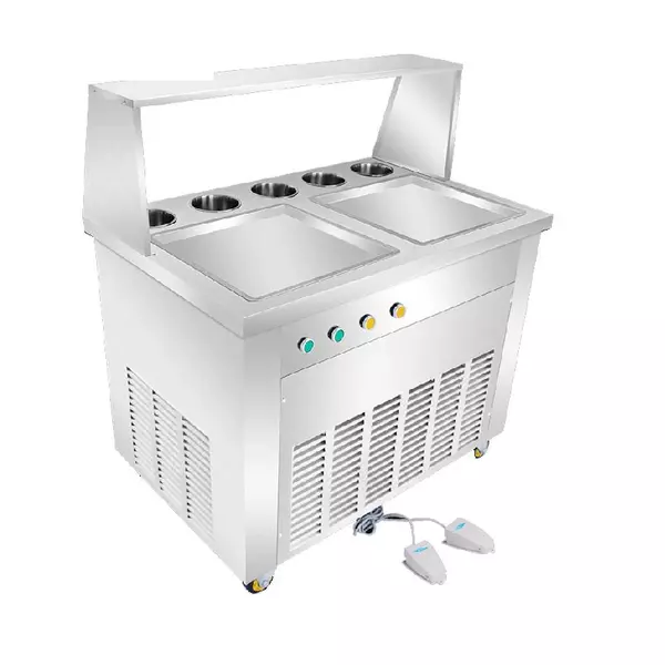 Generic Commercial Ice Cream Rolls Machine Double Pan 1 Generic Commercial Ice Cream Rolls Machine Double Pan
